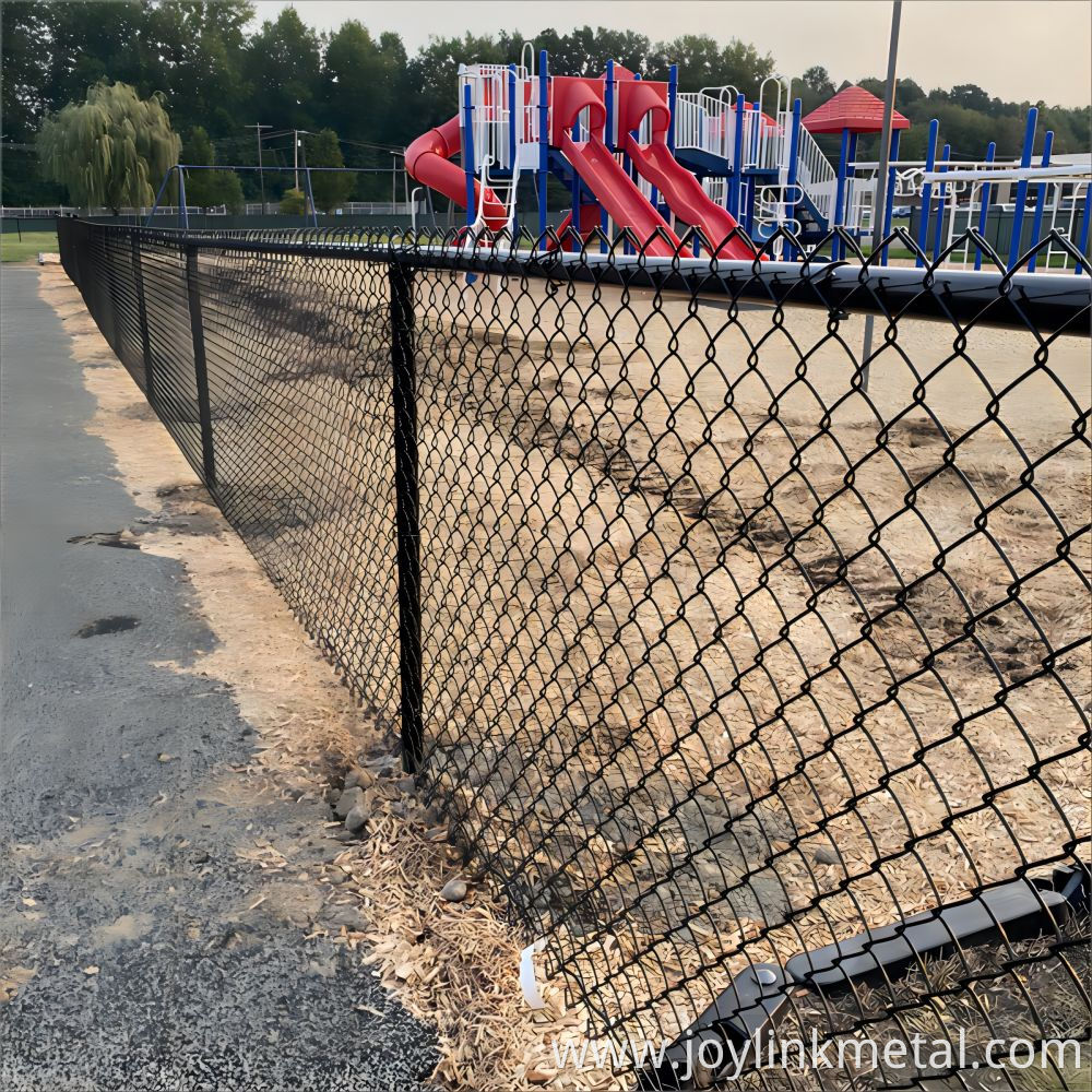 black pvc chain link fence